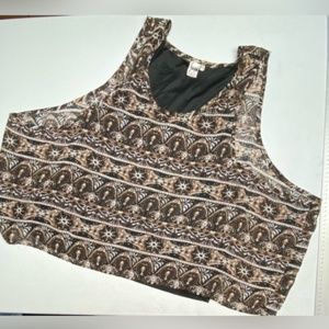 Sash BLK/WHT/BRN Lined Tank, XL Spring Sale